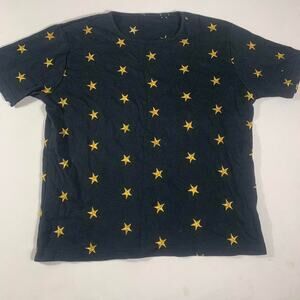 Vintage black and gold star print  t-shirt